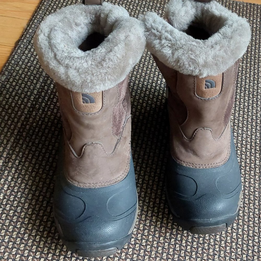 The North Face Brown and Black Winter Boots
